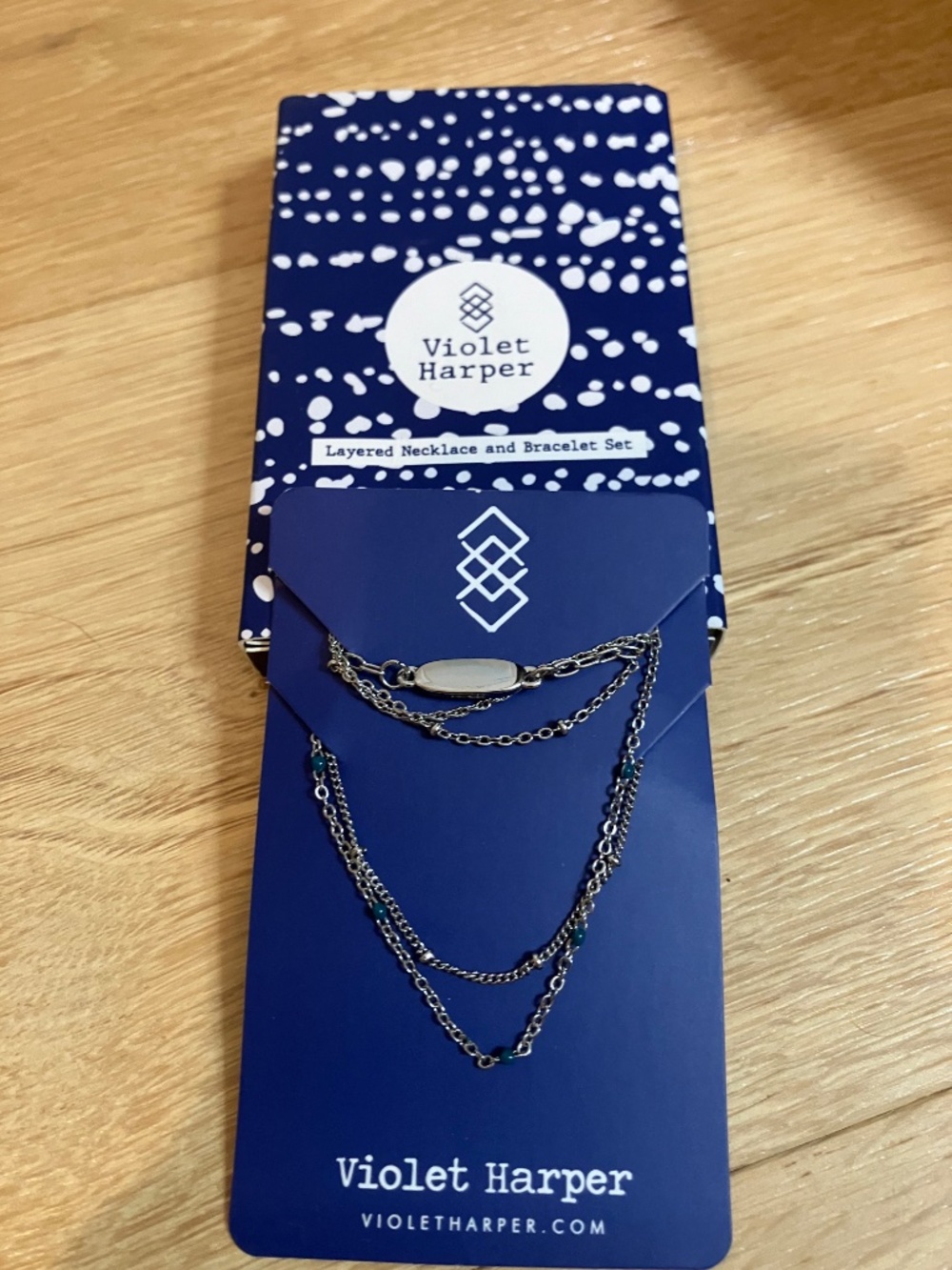 Violet Harper Isabella Beaded Layered Necklace + Bracelet Set | New in Box